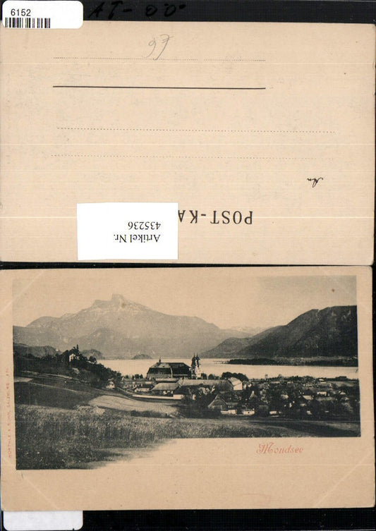 435236,Mondsee Totale m. Stift Bergkulisse