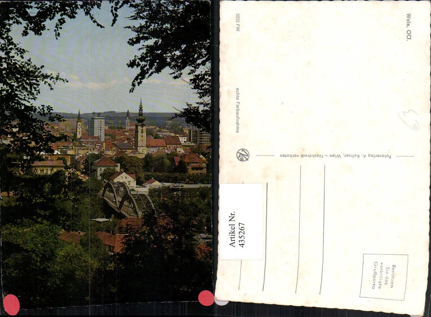 435267,Wels Teilansicht Brücke