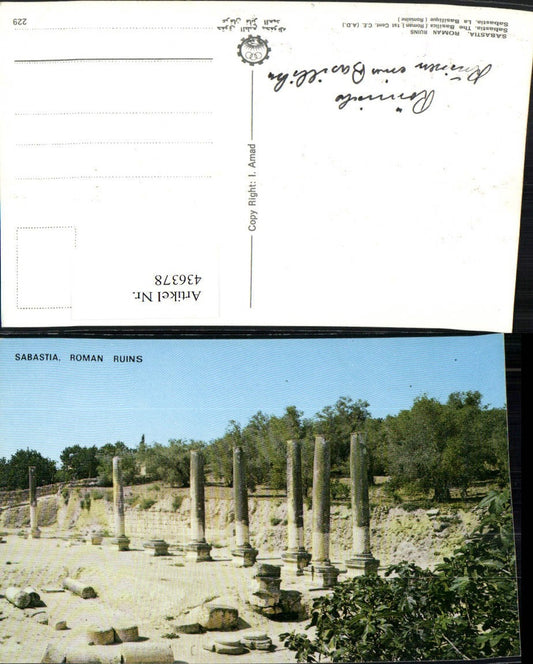 436378,Palästina Sabastia Sebastia roman Ruins Ruinen Säulen