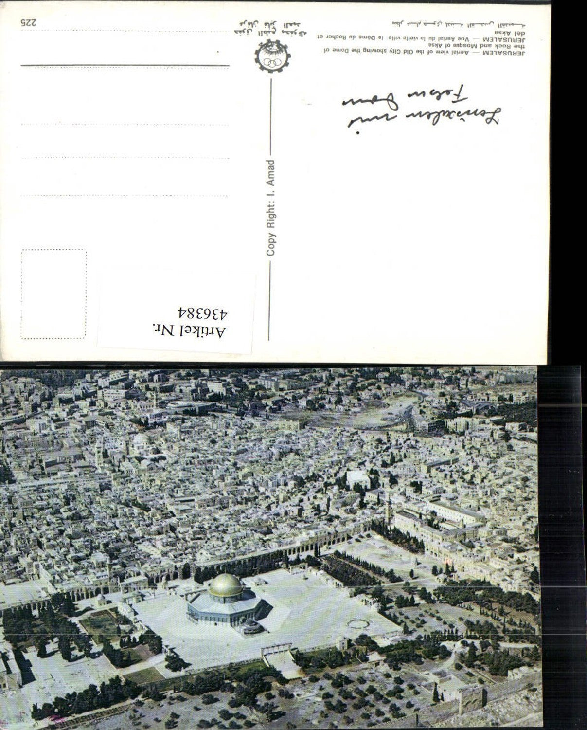 436384,Israel Jerusalem Aerial view of the City with Dome of the Rock Totale