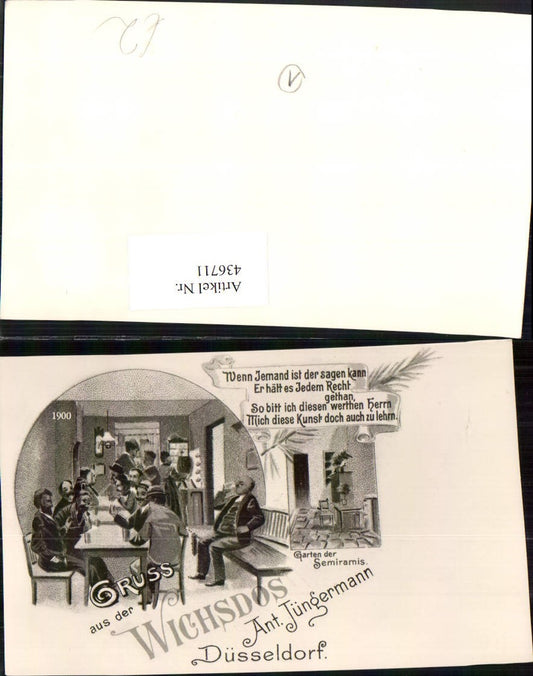 436711,REPRO Düsseldorf Wichsdos Gasthaus Stube Garten Mehrbildkarte