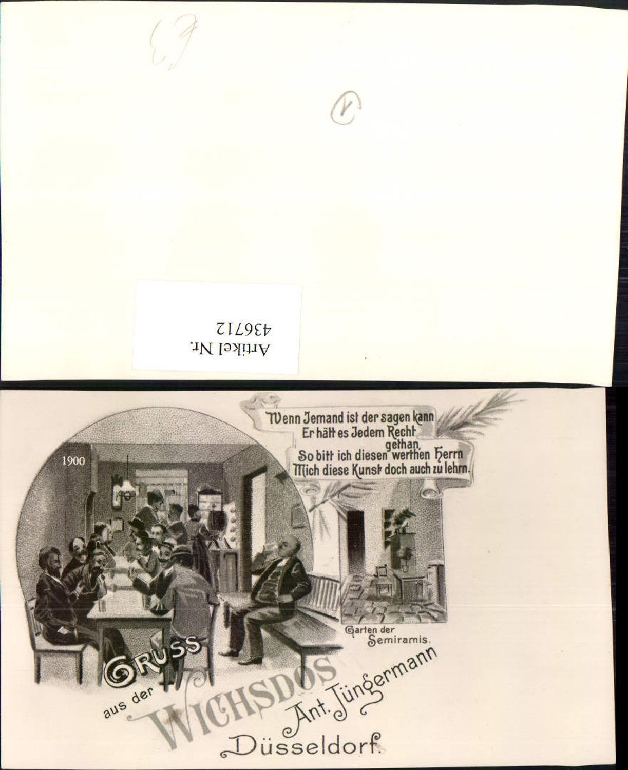 436712,REPRO Düsseldorf Wichsdos Gasthaus Stube Garten Mehrbildkarte