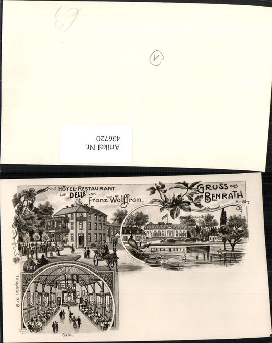 436720,REPRO Düsseldorf Benrath Hotel Restaurant zur Delle Schloss Saal Mehrbildkarte
