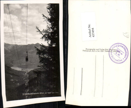437494,Schmittenhöhebahn Seilbahn m. Blick auf Zell am See Bergkulisse