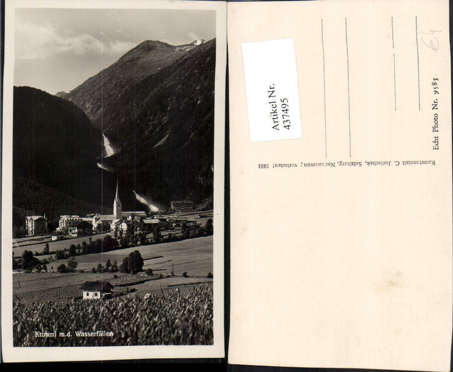 437495,Krimml Totale m. Wasserfällen