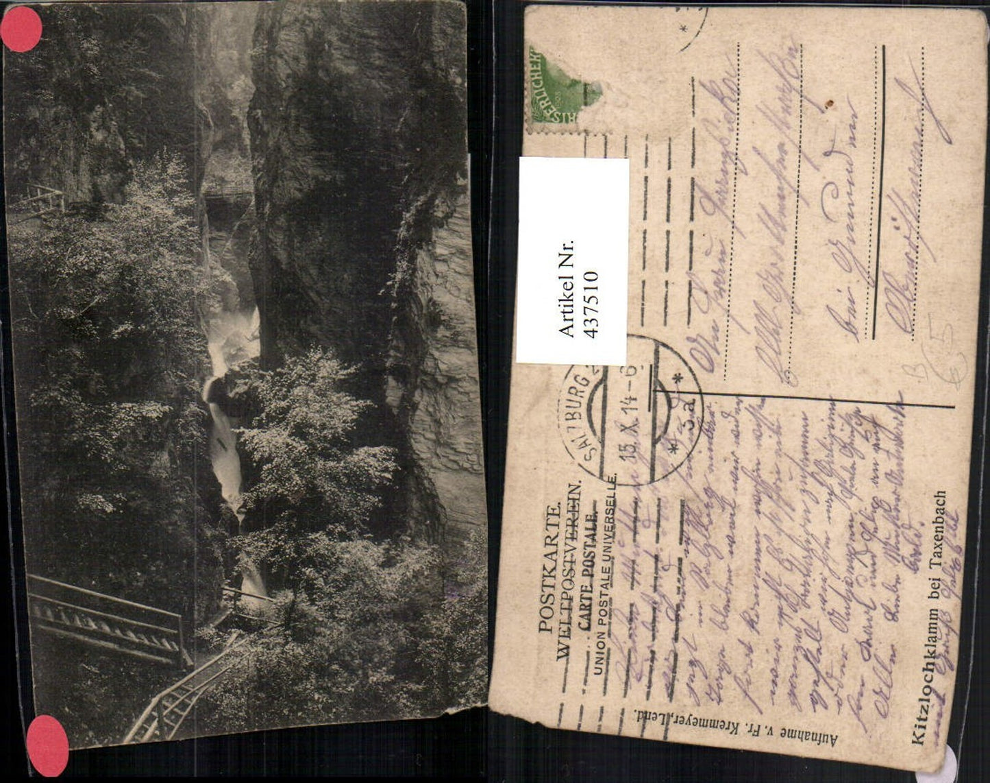 437510,Kitzlochklamm Klamm Schlucht b. Taxenbach