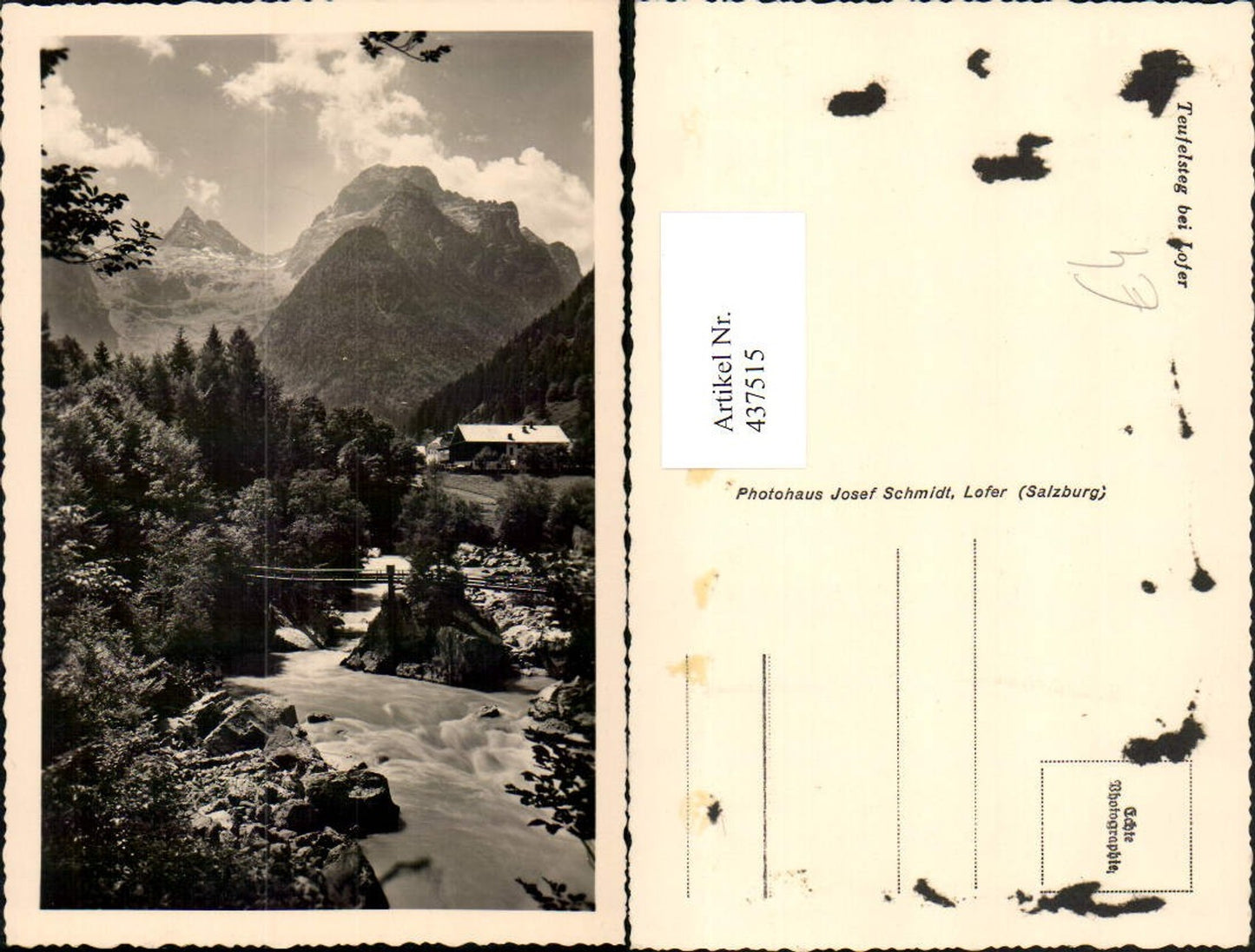 437515,Teufelsteg b. Lofer Brücke Bergkulisse