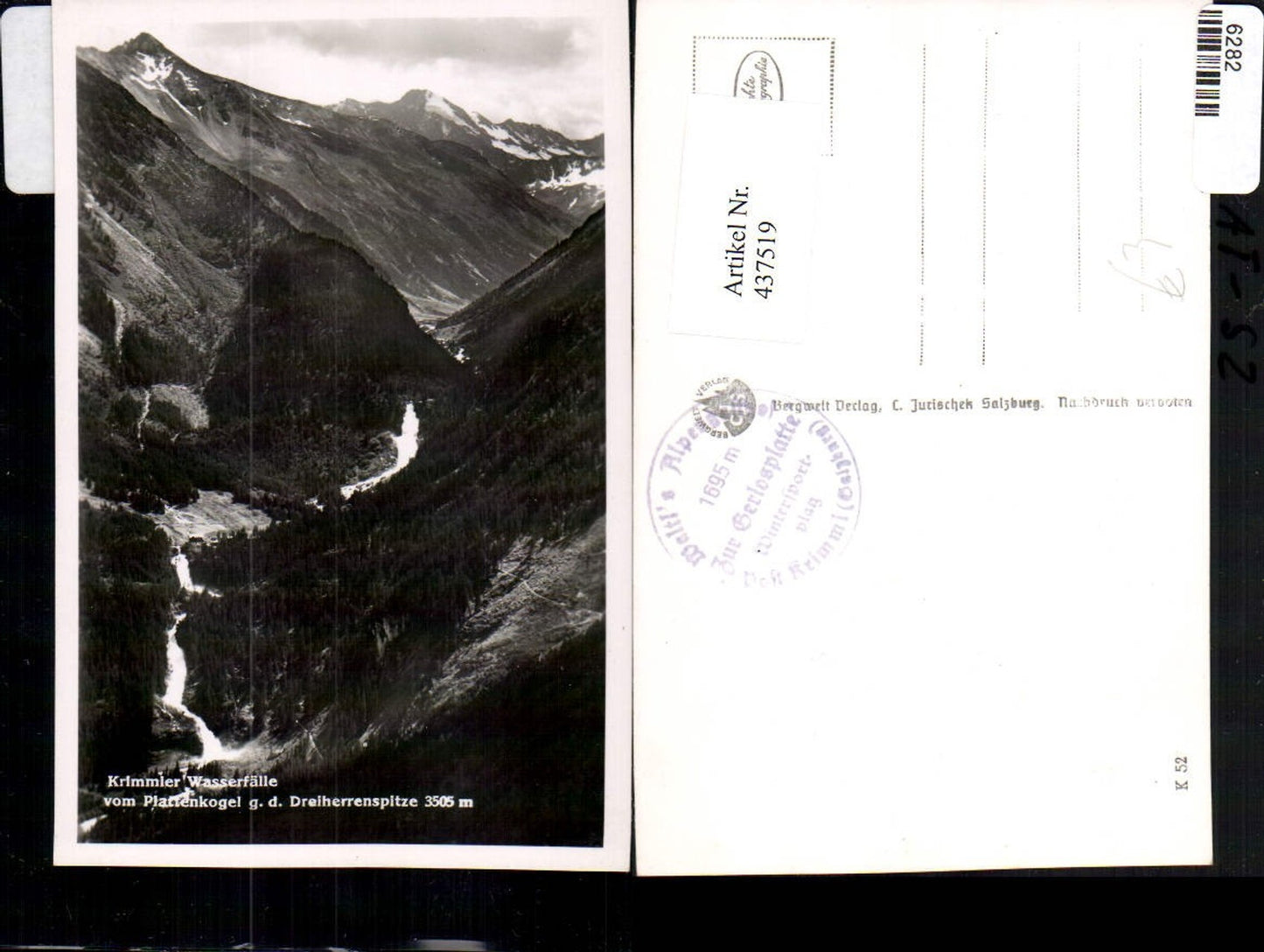 437519,Krimml Wasserfälle vom Plattenkogel geg. Dreiherrenspitze Bergkulisse