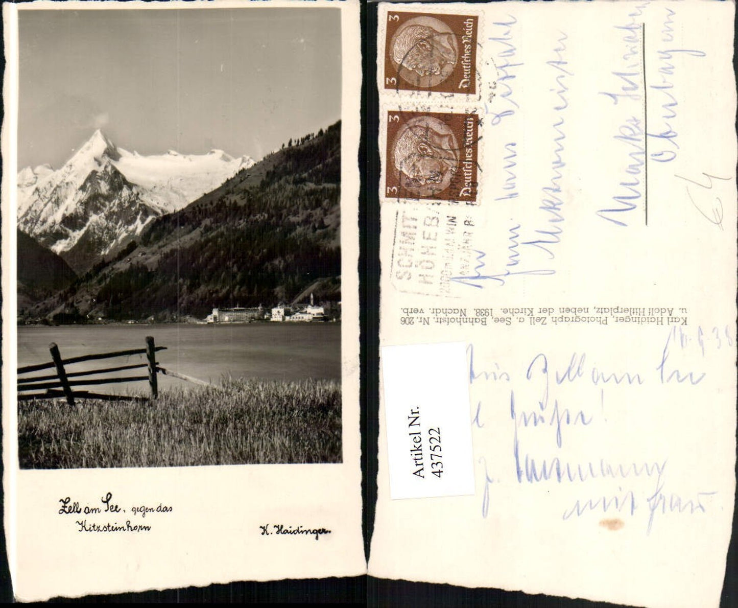 437522,Zell am See Teilansicht geg. Kitzsteinhorn Bergkulisse