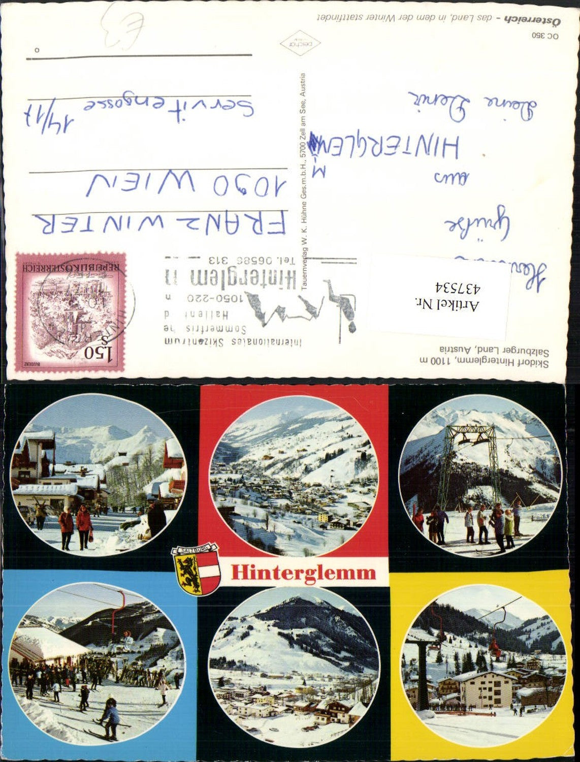 437534,Hinterglemm Totale Skilift Winterbilder Mehrbildkarte