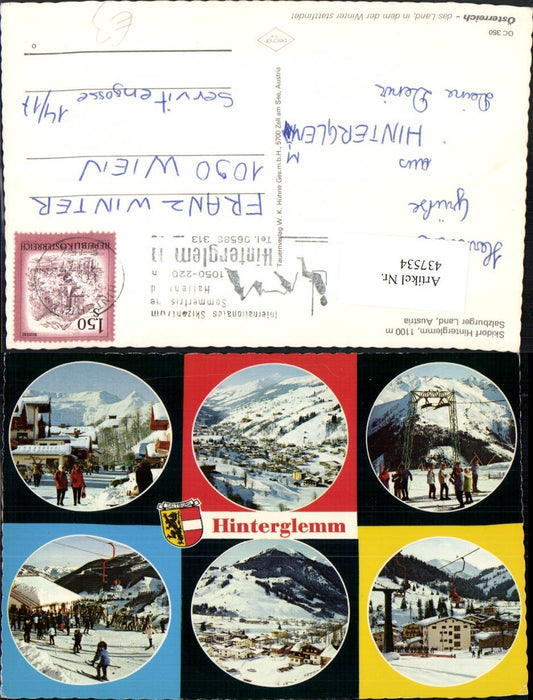 437534,Hinterglemm Totale Skilift Winterbilder Mehrbildkarte