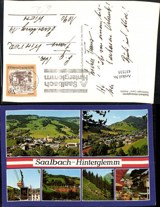 437535,Saalbach Hinterglemm Totale Seilbahn Wanderweg Mehrbildkarte