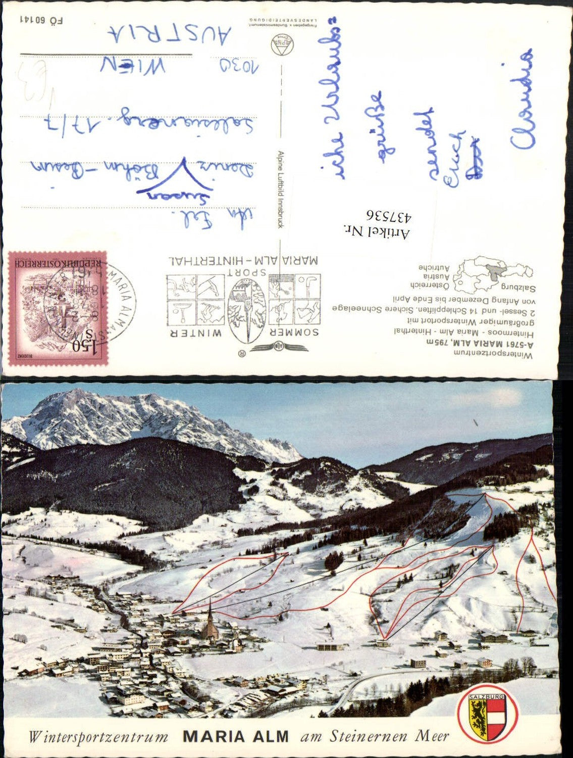 437536,Maria Alm am Steinernen Meer Totale Winterbild pub Alpine Luftbild 60141