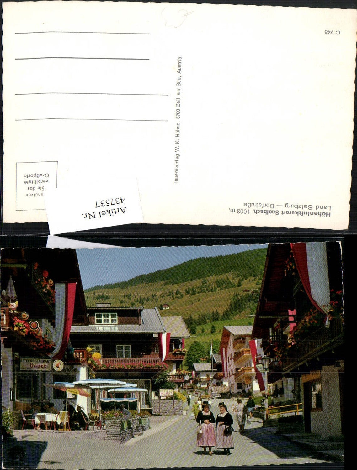 437537,Saalbach Dorfstraße Straßenansicht Hotel Bauer