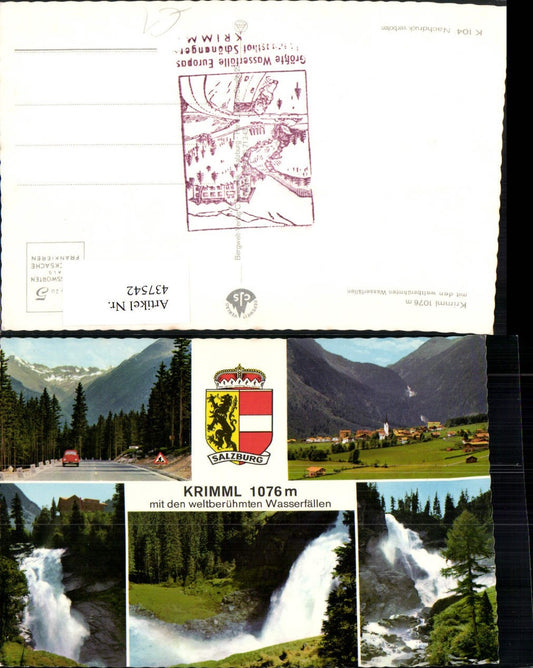 437542,Krimml Totale Wasserfälle Straße Mehrbildkarte