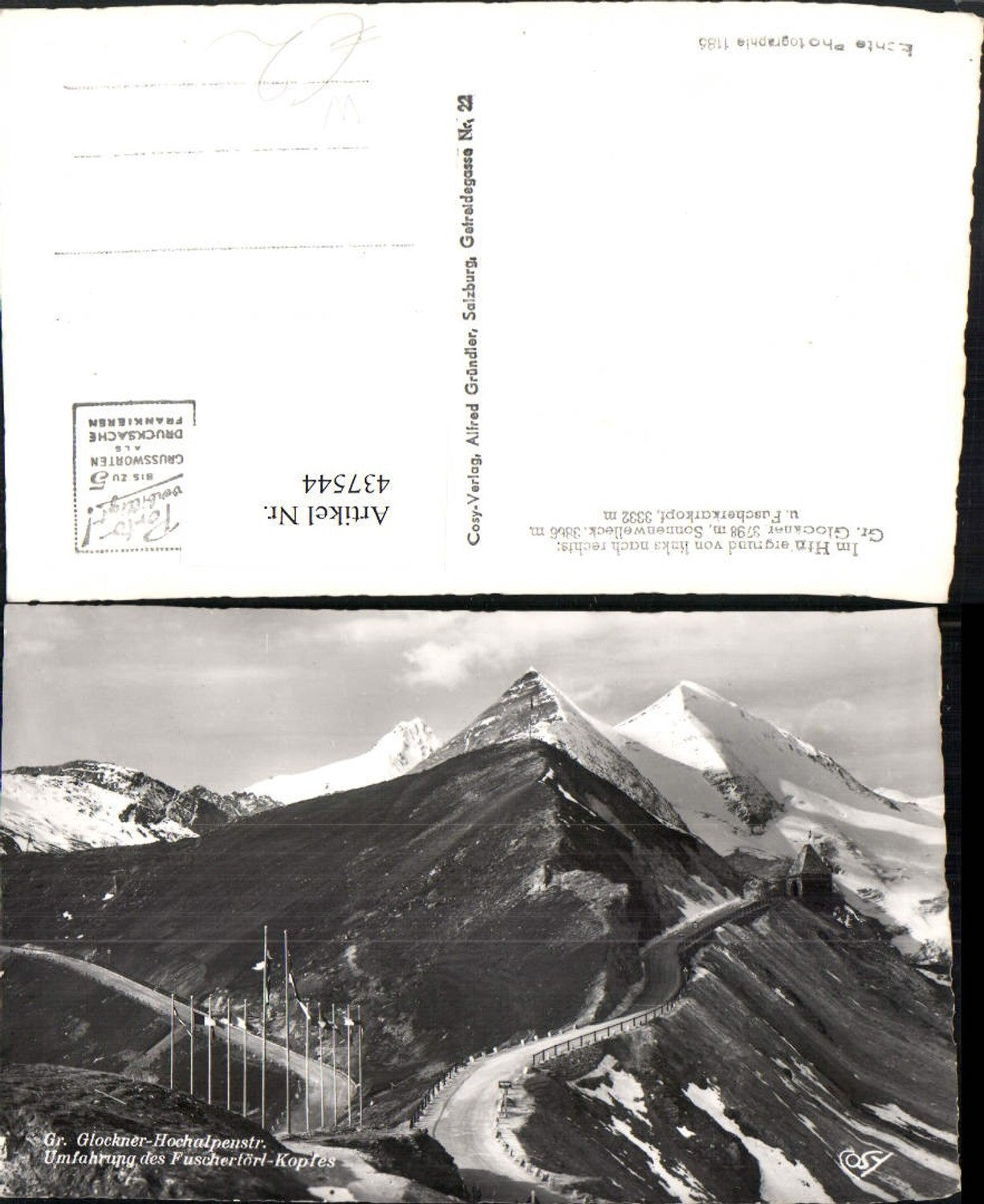 437544,Großglockner Hochalpenstraße Fuschertörl b. Rauris Bergkulisse pub Cosy