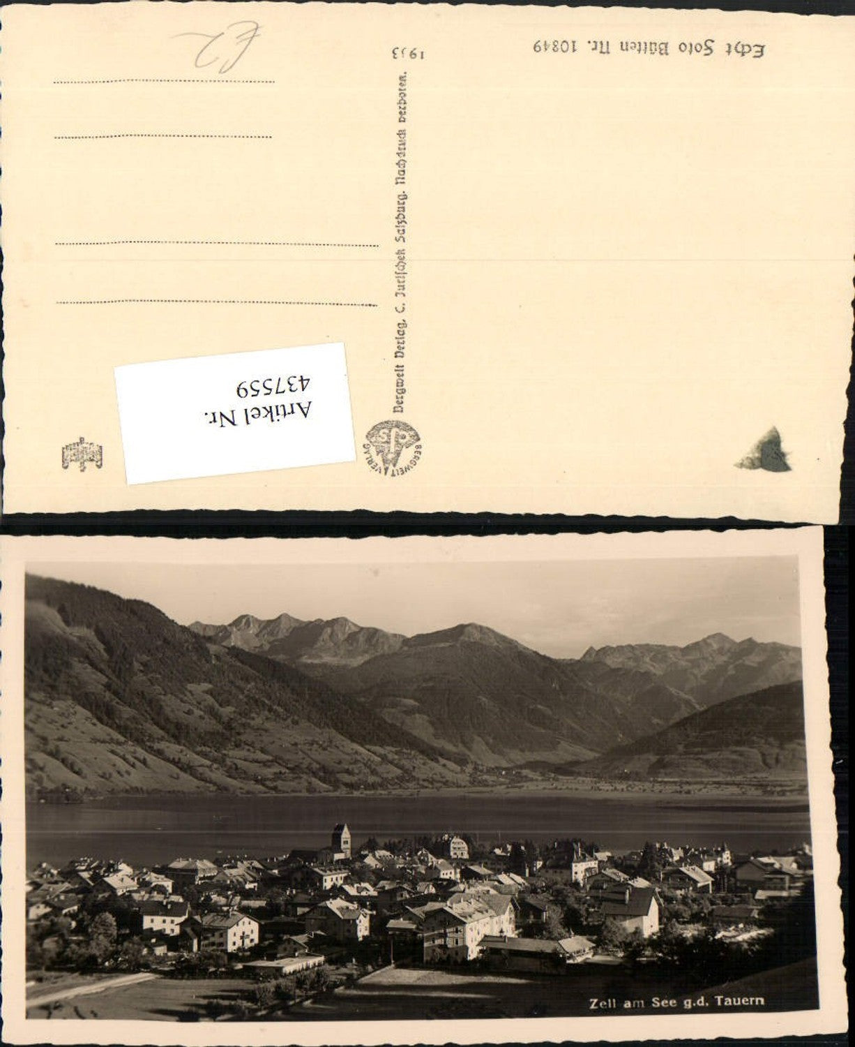 437559,Zell am See Totale geg. Tauern Bergkulisse