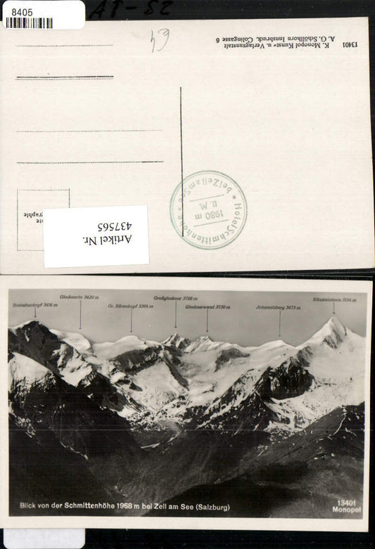 437565,Blick von d. Schmittenhöhe b. Zell am See Bergkulisse