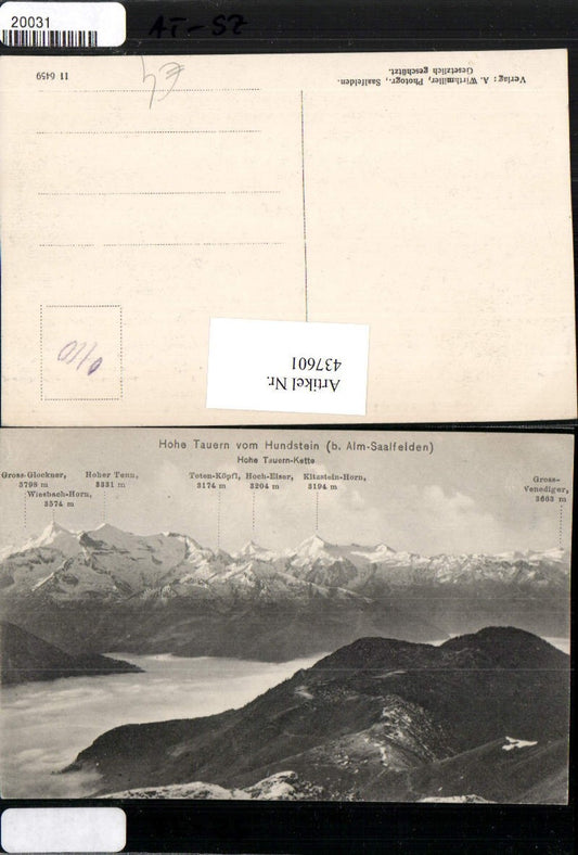 437601,Hohe Tauern vom Hundstein b. Alm Saalfelden Bergkulisse