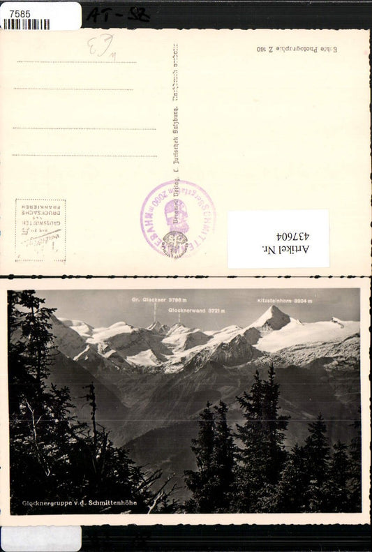 437604,Glocknergruppe von d. Schmittenhöhe b. Zell am See Bergkulisse