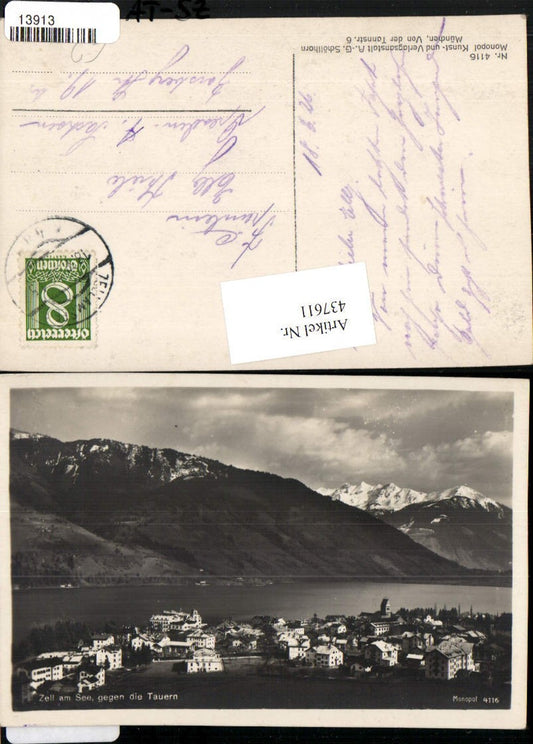 437611,Zell am See Totale geg. Tauern Bergkulisse