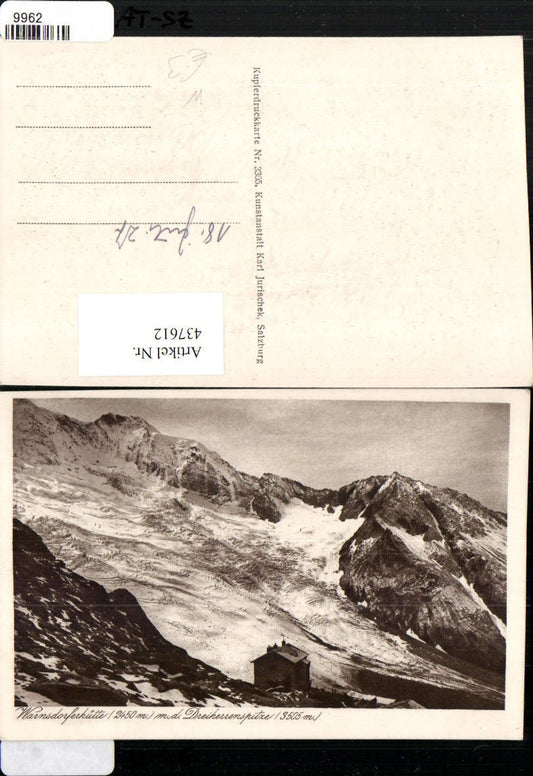 437612,Warnsdorferhütte Berghütte b. Krimml m. Dreiherrenspitze Bergkulisse