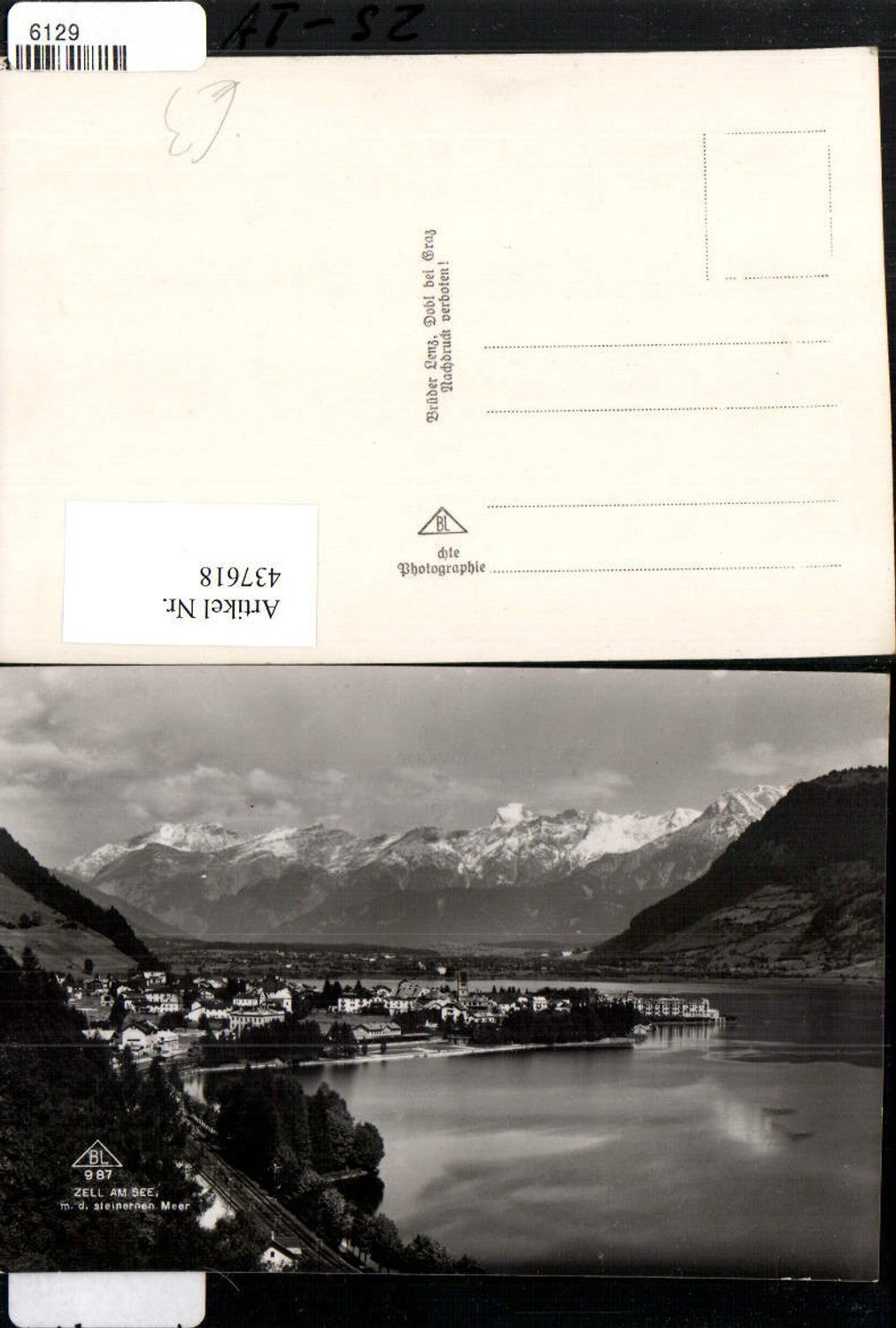 437618,Zell am See Totale m. Steinerne Meer Bergkulisse