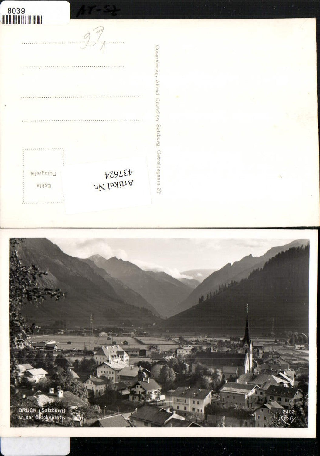 437624,Bruck an d. Glocknerstraße Totale Bergkulisse pub Cosy 2402