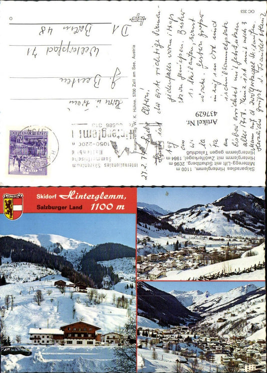 437629,Hinterglemm Totale Mitteregg-Lift Winterbilder Mehrbildkarte