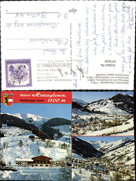 437630,Hinterglemm Totale Mitteregg-Lift Winterbilder Mehrbildkarte