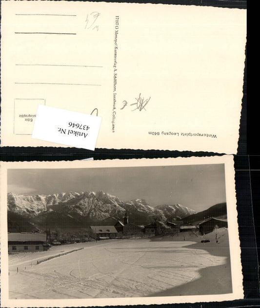 437646,Leogang Teilansicht Bergkulisse Winterbild