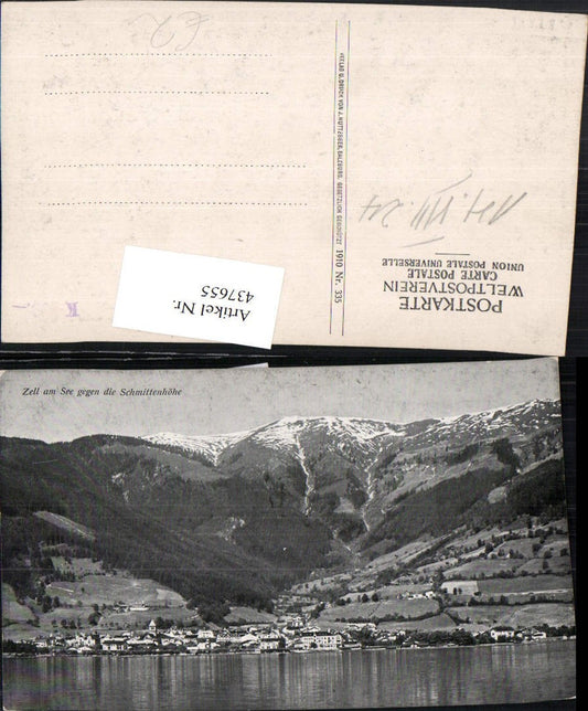 437655,Zell am See Totale geg. Schmittenhöhe Bergkulisse