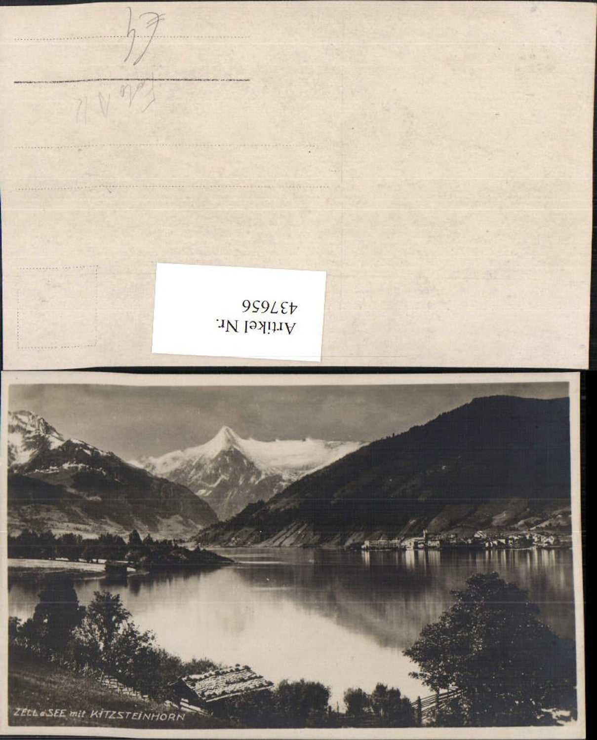 437656,Foto AK Zell am See Teilansicht m. Kitzsteinhorn Bergkulisse