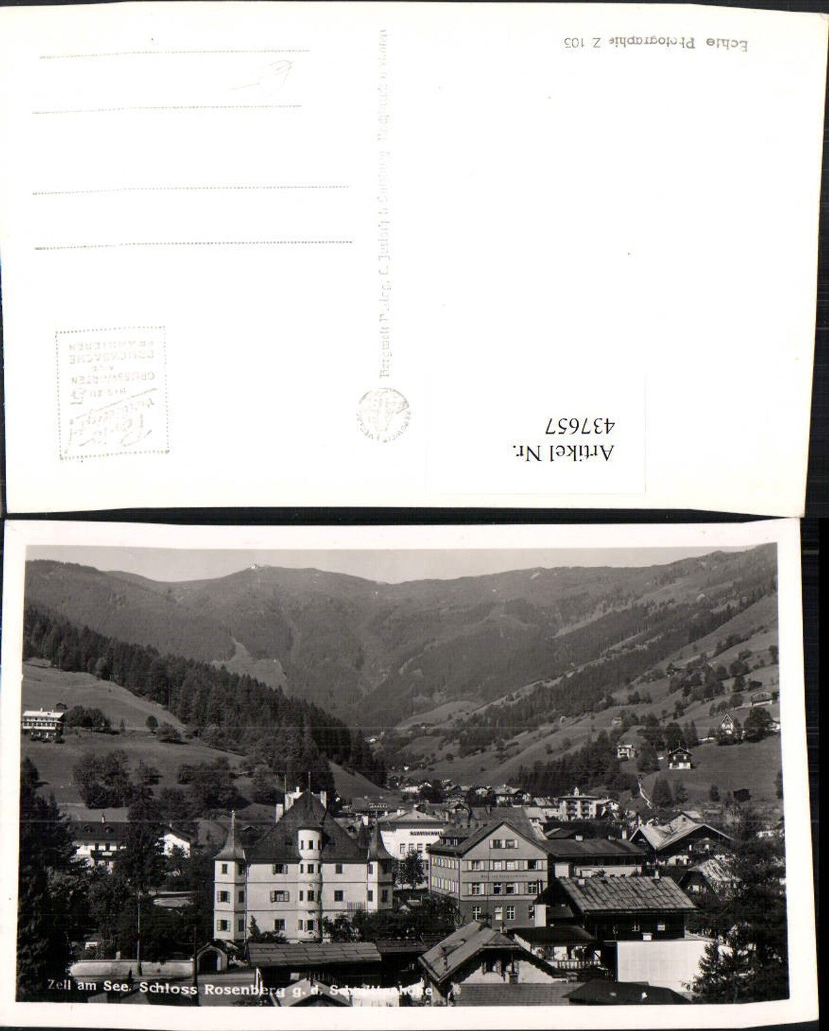 437657,Zell am See Schloss Rosenberg geg. Schmittenhöhe