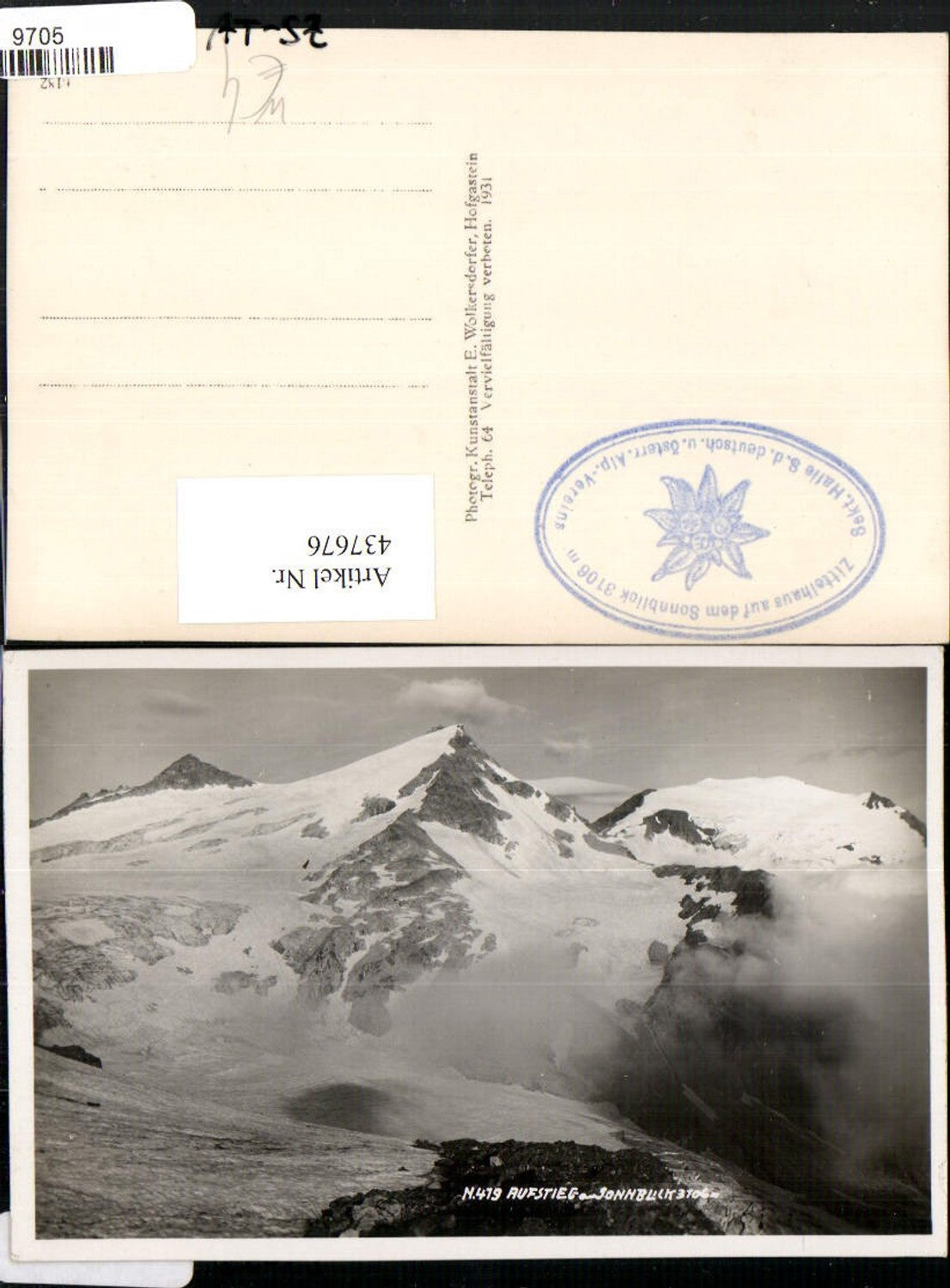 437676,Aufstieg am Sonnblick b. Rauris Bergkulisse