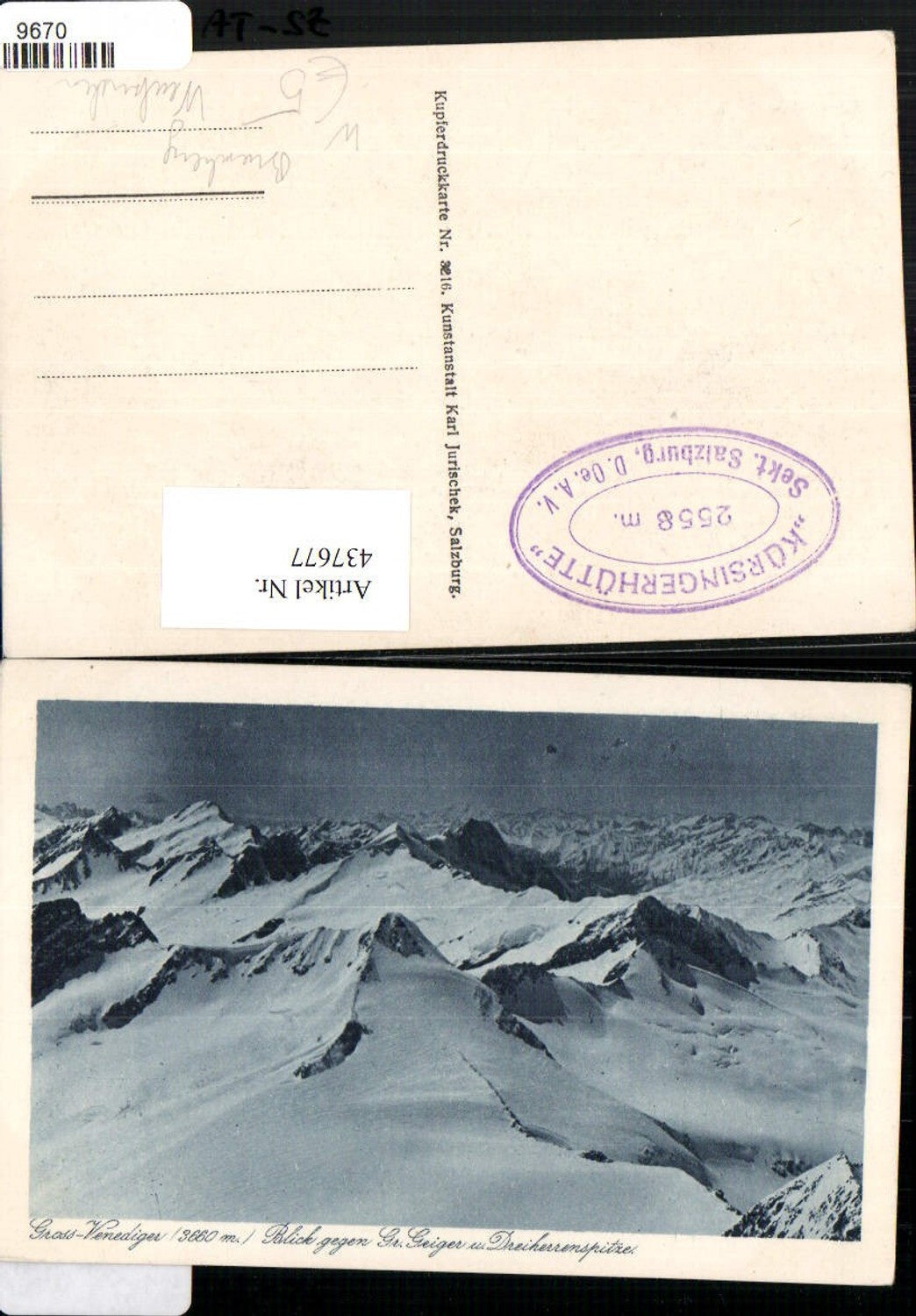 437677,Großvenediger b. Neukirchen geg. Großen Geiger Bergkulisse