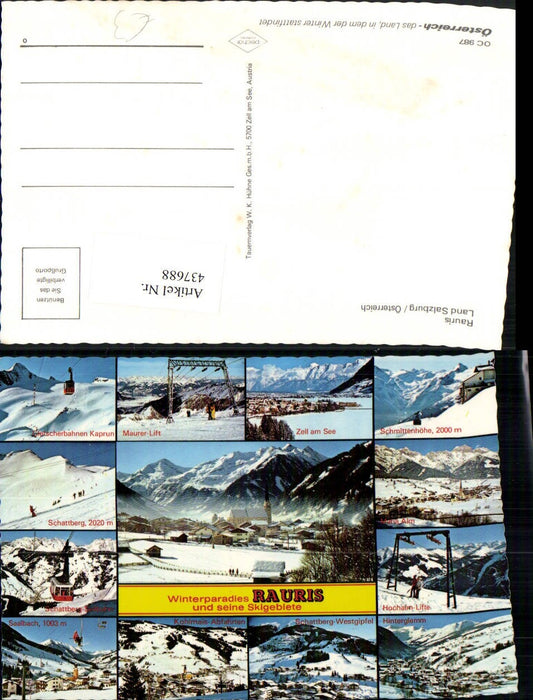 437688,Rauris Totale Seilbahn Skilift Winterbilder Mehrbildkarte
