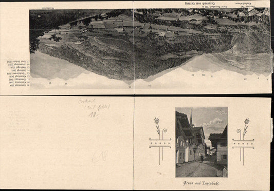 437699,Klappkarte Gruß aus Taxenbach Totale Straßenansicht