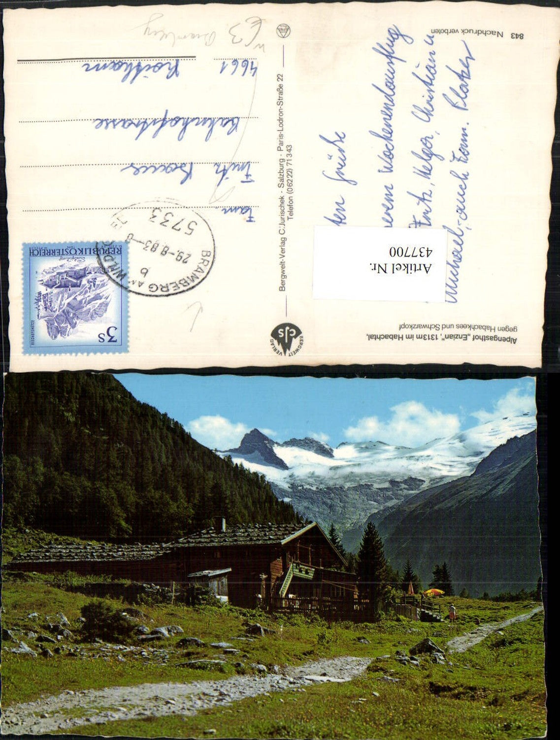 437700,Alpengasthof Enzian im Habachtal b. Bamberg Bergkulisse