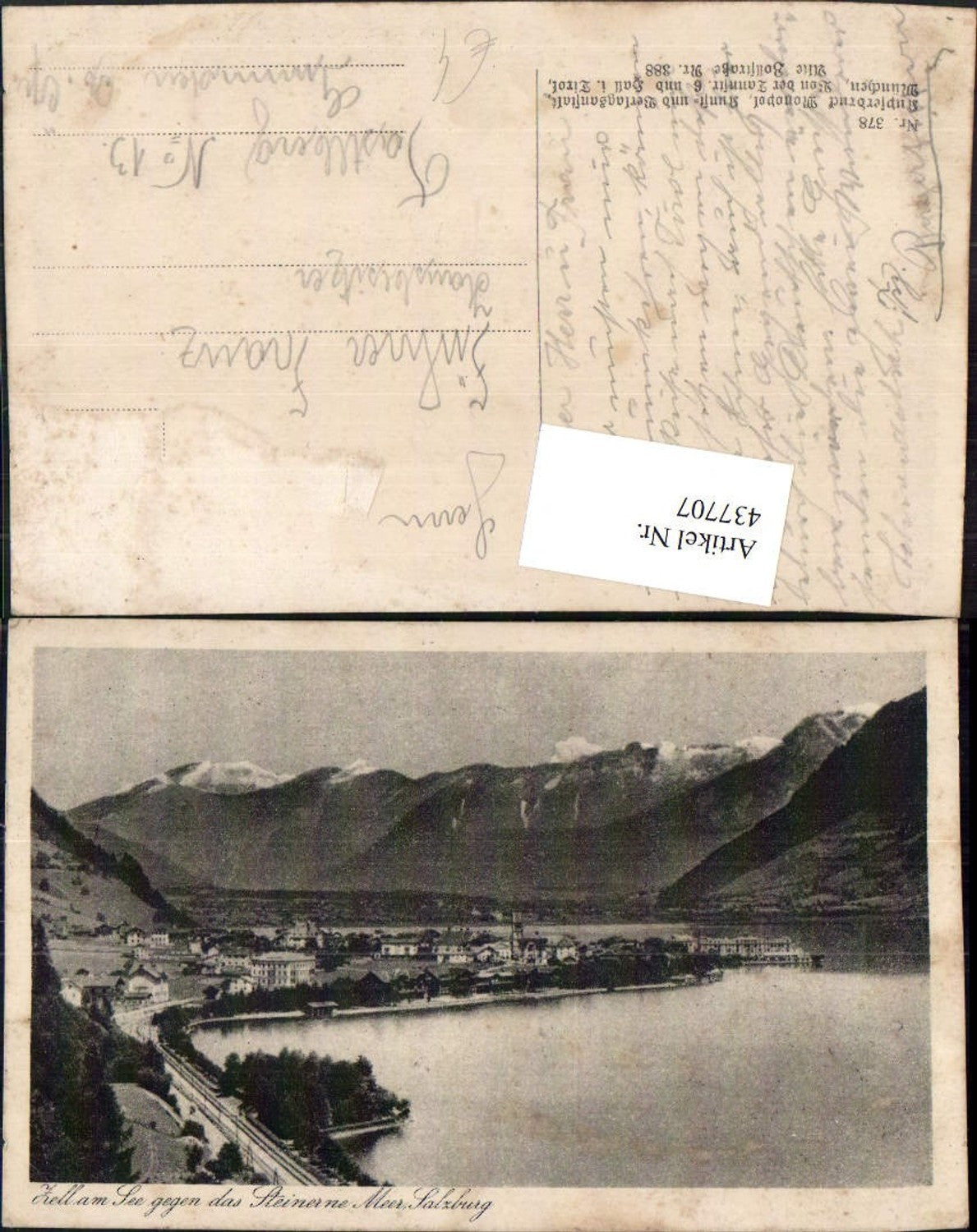 437707,Zell am See Totale geg. Steinerne Meer Bergkulisse