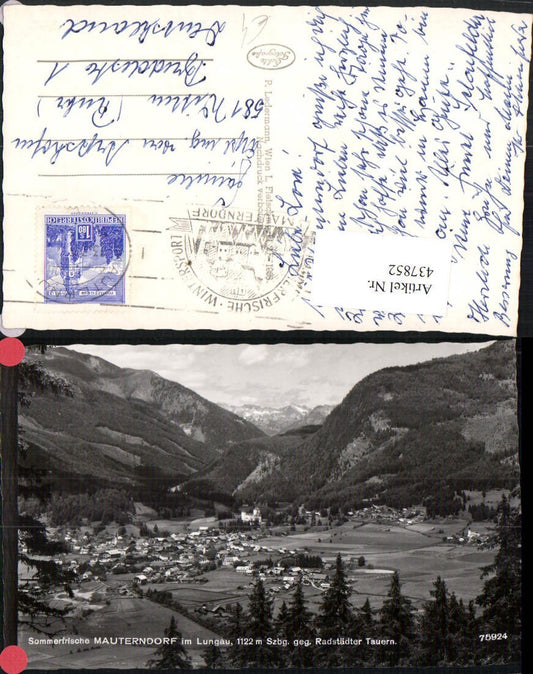 437852,Mauterndorf im Lungau Totale geg. Radstädter Tauern Bergkulisse