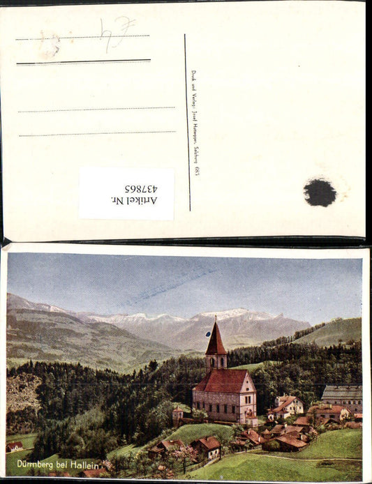 437865,Dürrnberg b. Hallein Totale Kirche Bergkulisse