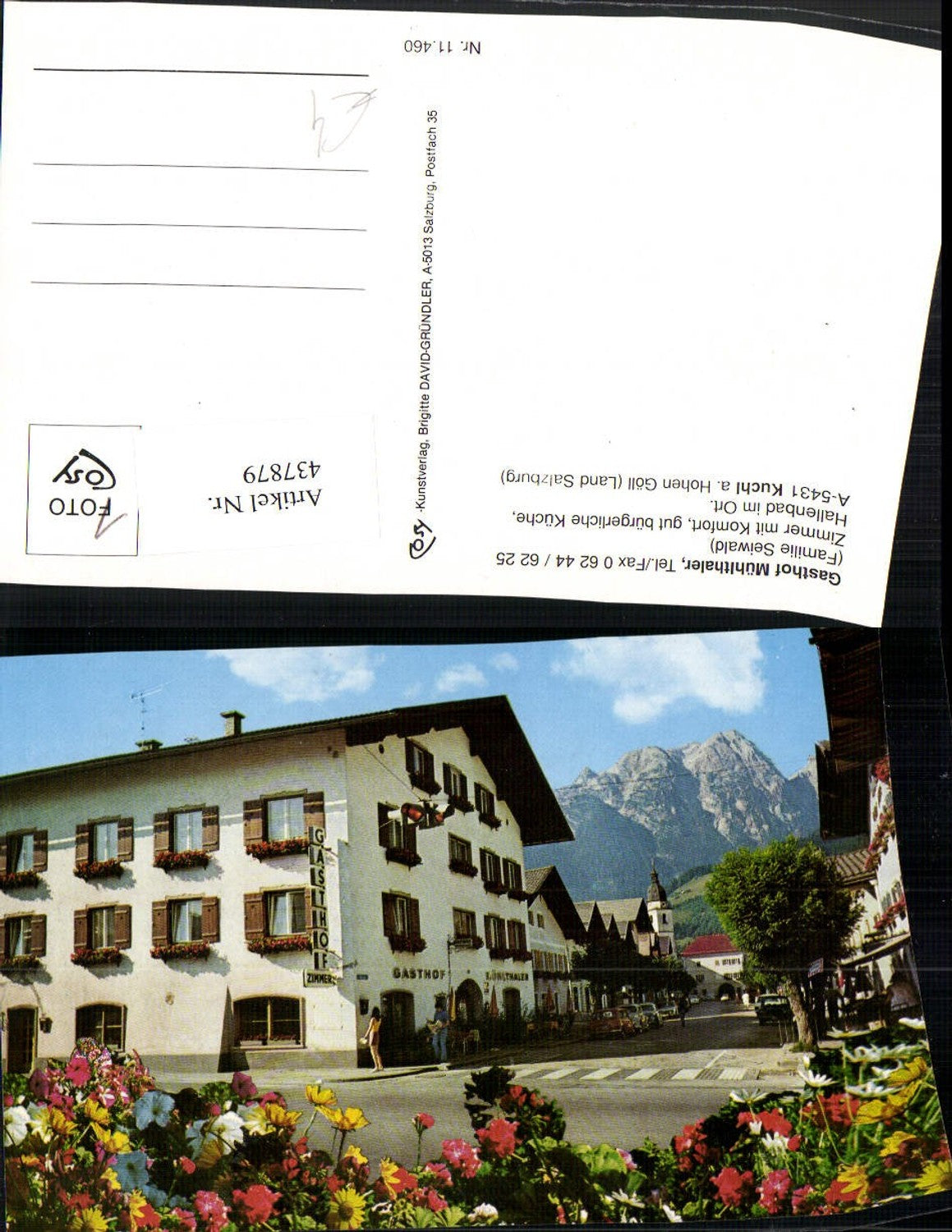 437879,Kuchl am Hohen Göll Gasthof Mühlthaler