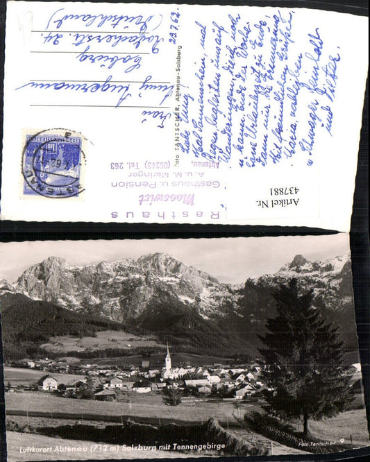 437881,Abtenau Totale m. Tennengebirge Bergkulisse