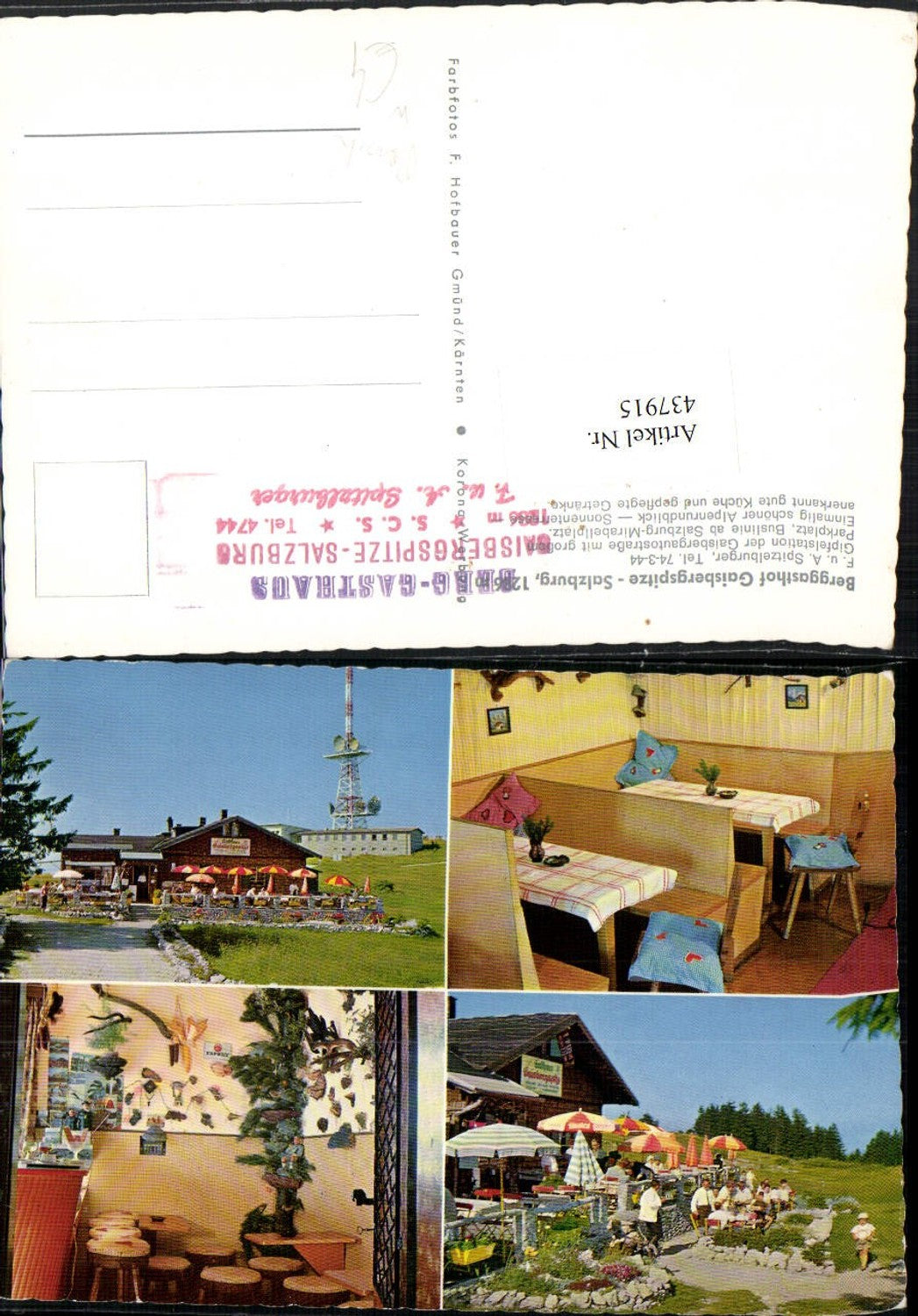 437915,Salzburg Berggasthof Gaisbergspitze Mehrbildkarte