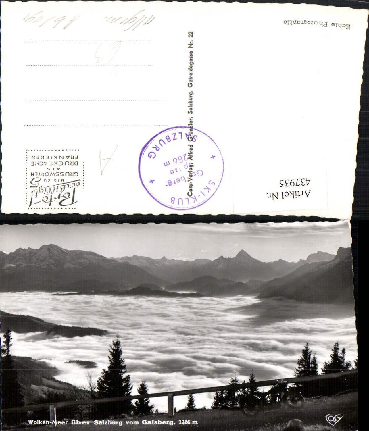 437935,Wolkenmeer über Salzburg vom Gaisberg Motorrad Bergkulisse pub Cosy