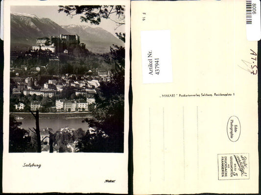 437941,Salzburg Teilansicht m. Festung Bergkulisse