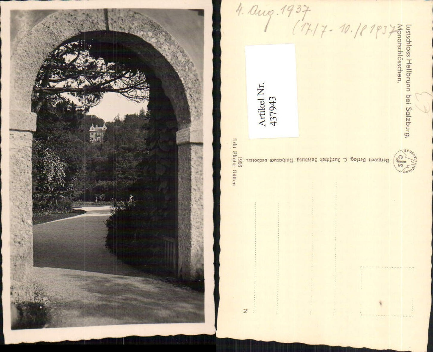 437943,Salzburg Schloss Hellbrunn Monatsschlösschen Tor