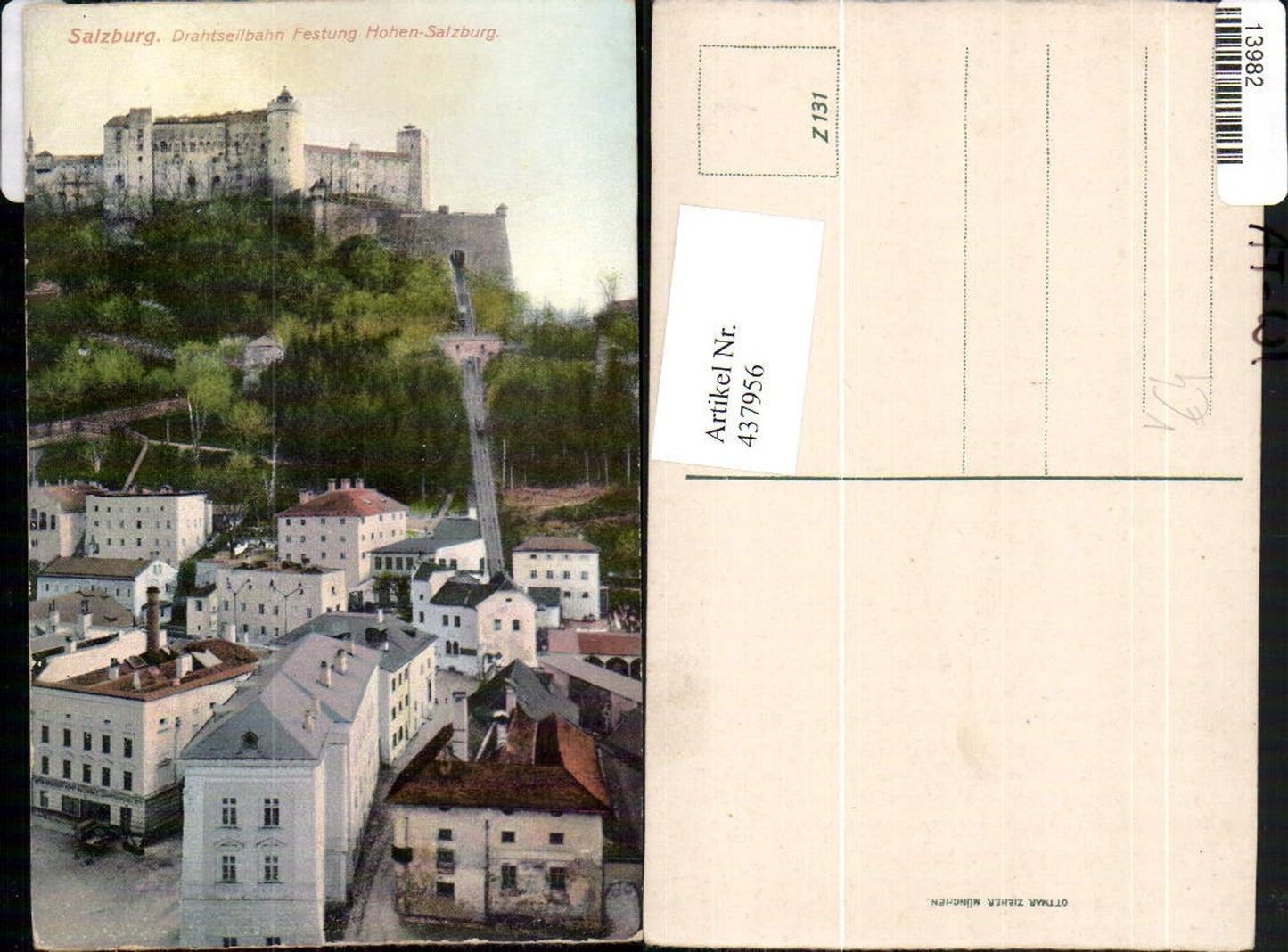 437956,Salzburg Teilansicht Drahtseilbahn Festung Hohensalzburg pub Ottmar Zieher 131