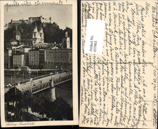 437963,Salzburg Teilansicht Staatsbrücke Brücke m. Festung
